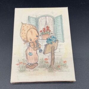 Vintage Holly Hobbie Canvas Wall Art‎ Decor Girl Playing Flute 6x4